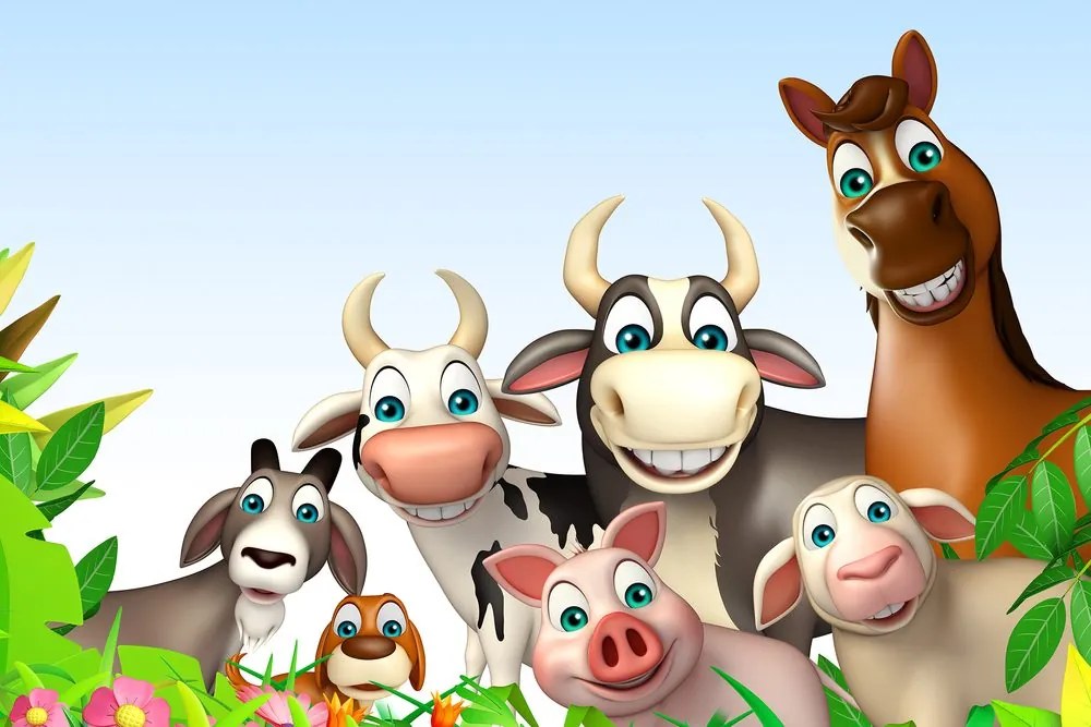 Quadro su tela – Animali della fattoria