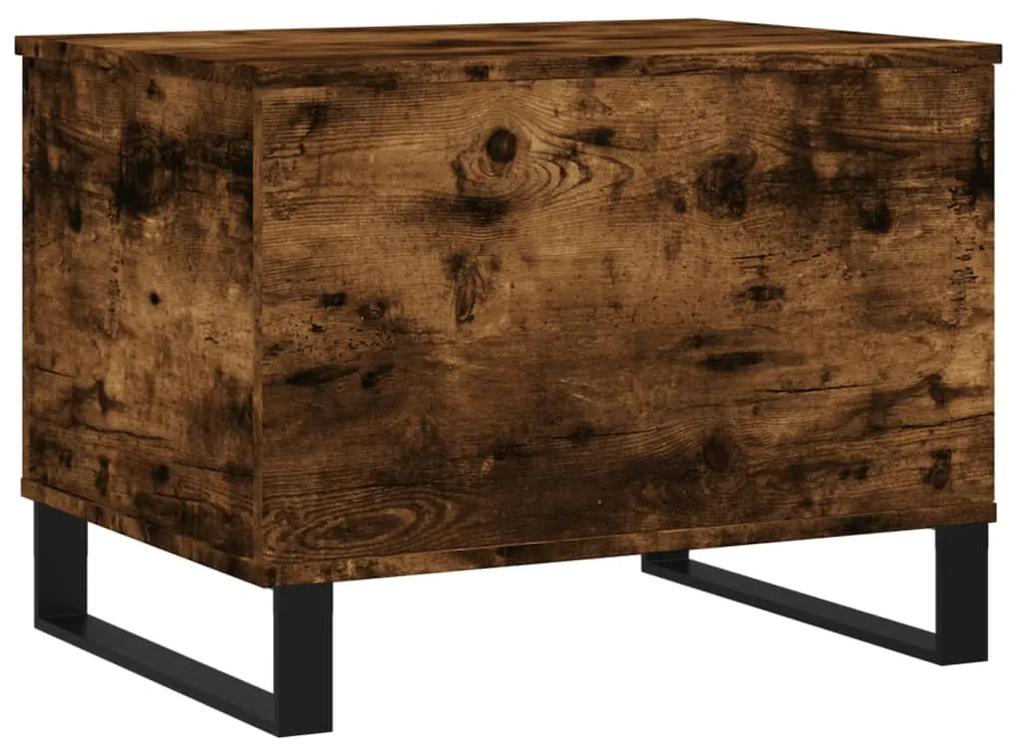 Tavolino da salotto rovere fumo 60x44,5x45 cm legno multistrato