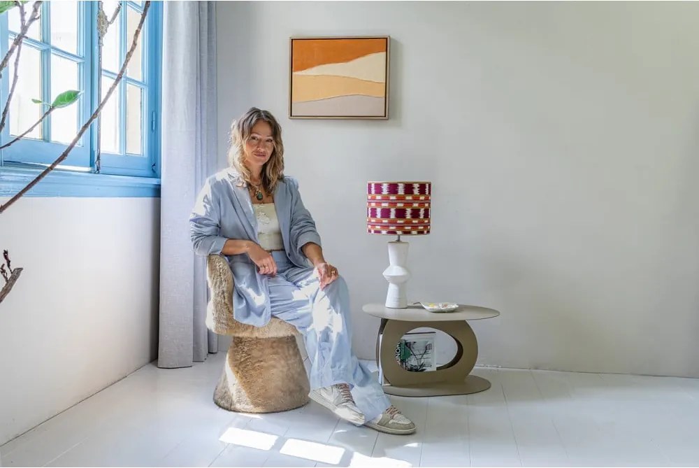 Tavolino da salotto beige in metallo 55x66 cm Tonda – Spinder Design