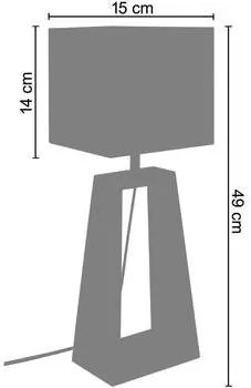 Tosel  Lampade d’ufficio lampada da comodino tondo legno taupe  Tosel