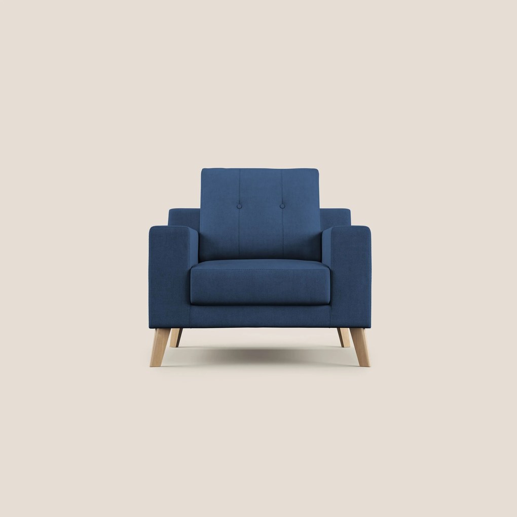 Danish poltroncina in tessuto morbido impermeabile T02 blu