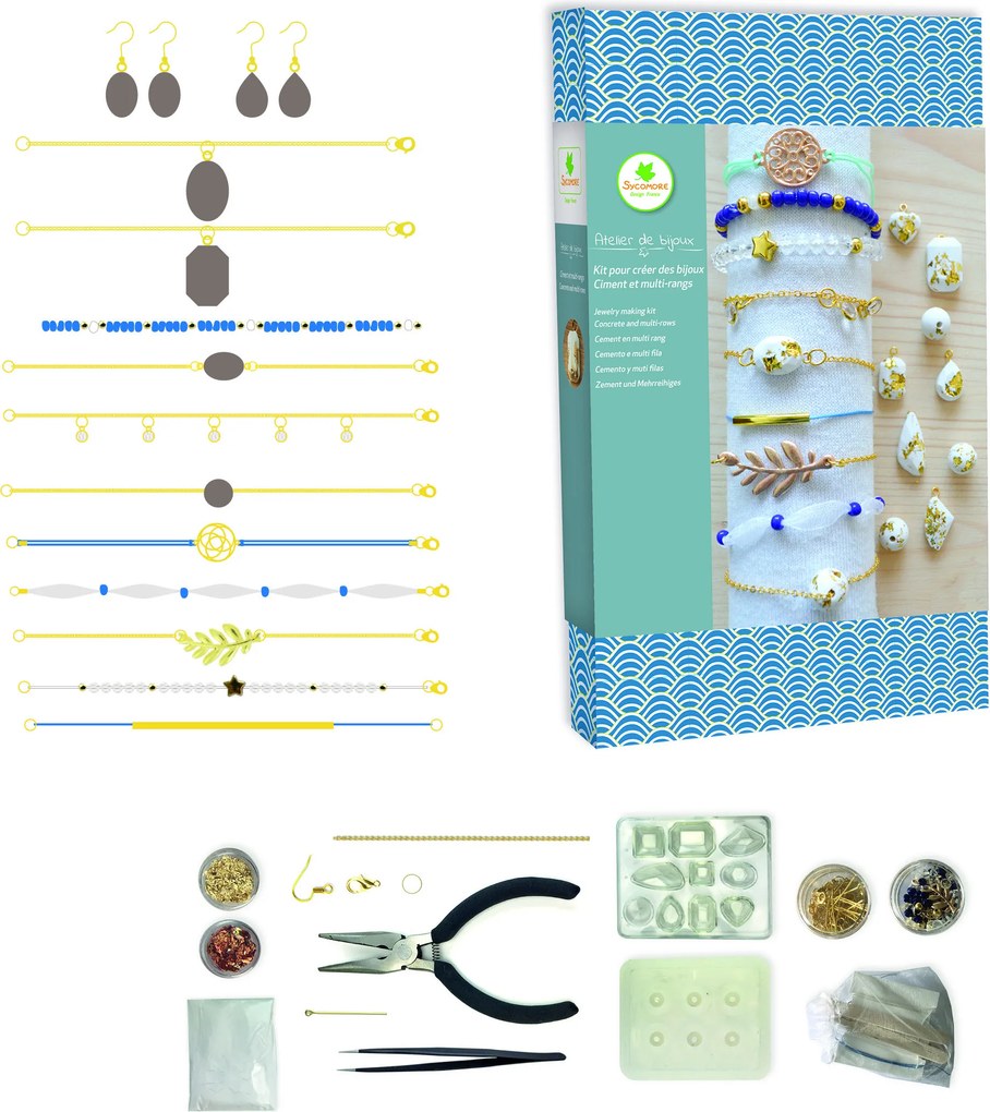 Laboratorio di gioielleria - Braccialetti - Cemento e multi fila