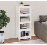 Libreria Bianca 50x35x125,5 cm in Legno Massello di Pino cod mxl 24789