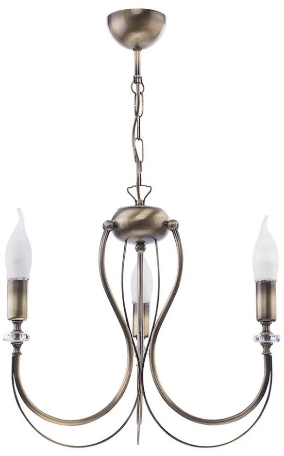 Jupiter 1633 - Lampadario su catena MELANI 3xE14/40W/230V patina ottone