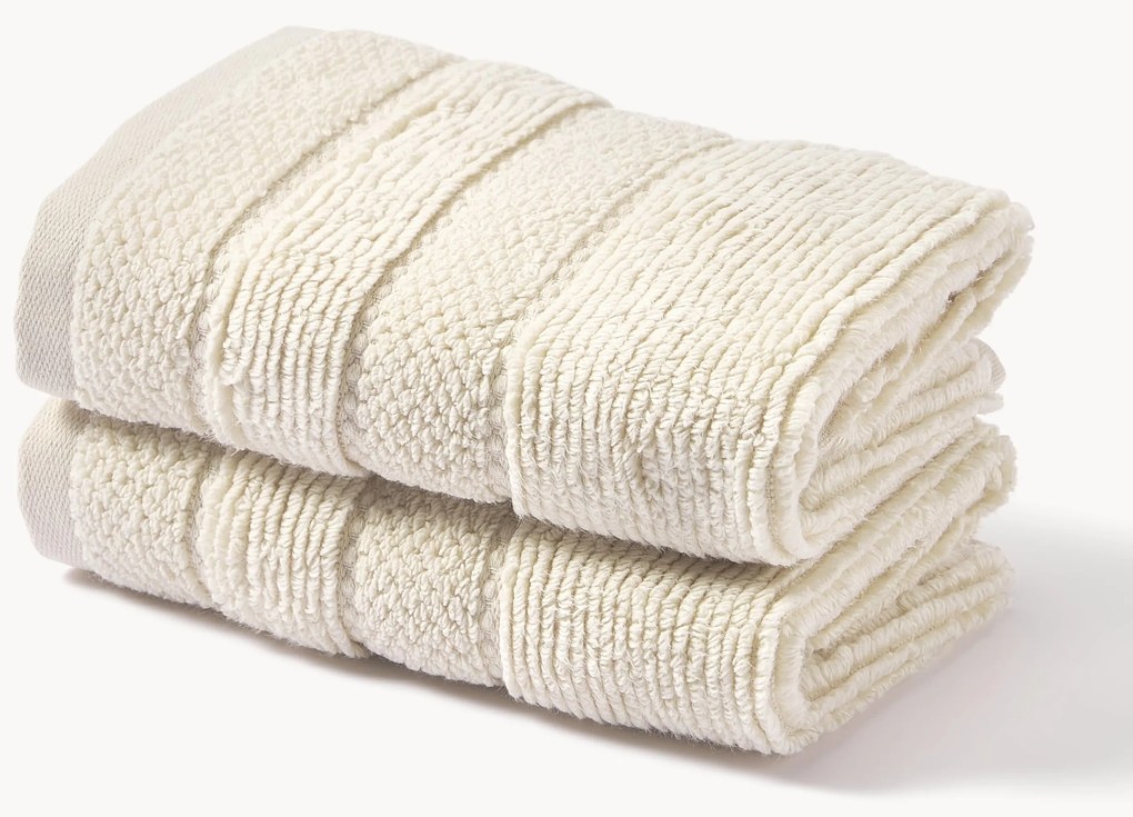 Asciugamano con bordo rigato Luxe, varie misure