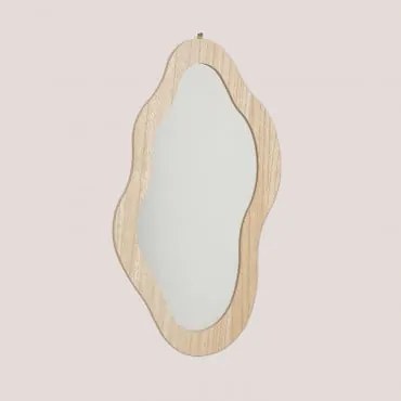 Specchio Da Parete In Mdf Natural Fido ↑51 Cm - Sklum