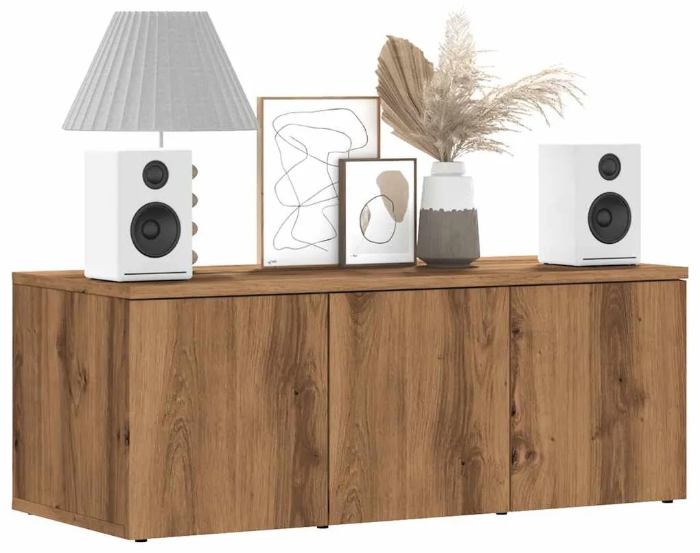 Mobile Porta Tv Rovere Artigianale 80x34x30 Cm Truciolato /