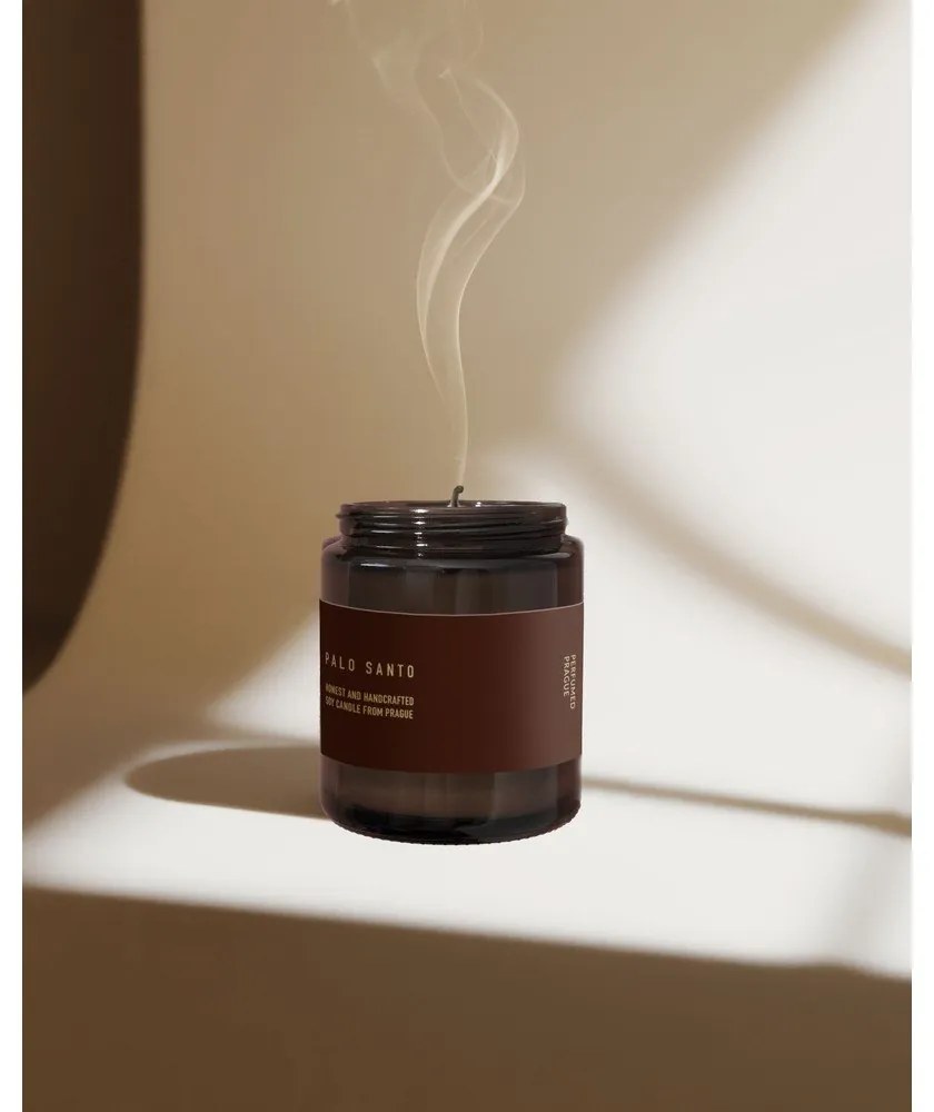 Candela in cera di soia profumata #101 Palo Santo – Perfumed Prague