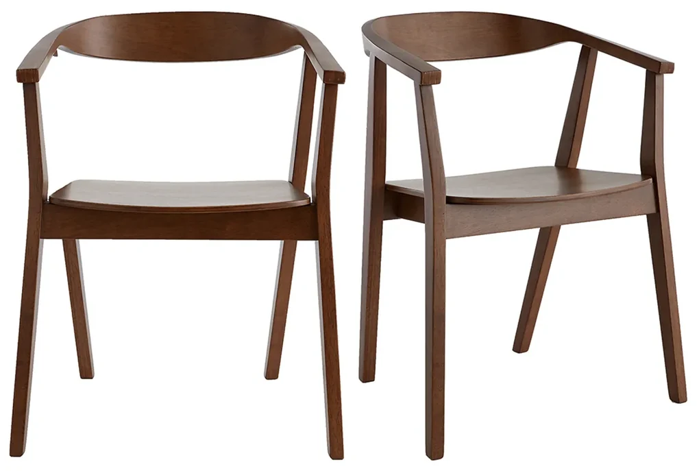 Sedie scandinave in legno scuro (set di 2) BAHIA