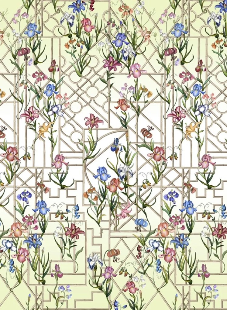 Christian Lacroix Tapete Fretwork Garden Panoramic - Citron