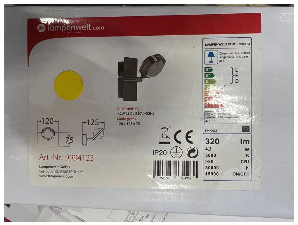 Lampenwelt - Applique a LED PABLOS LED/4,2W/230V