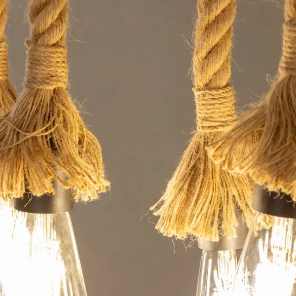 Brilagi - Lampadario a sospensione con catena KOS 6xE27/60W/230V faggio