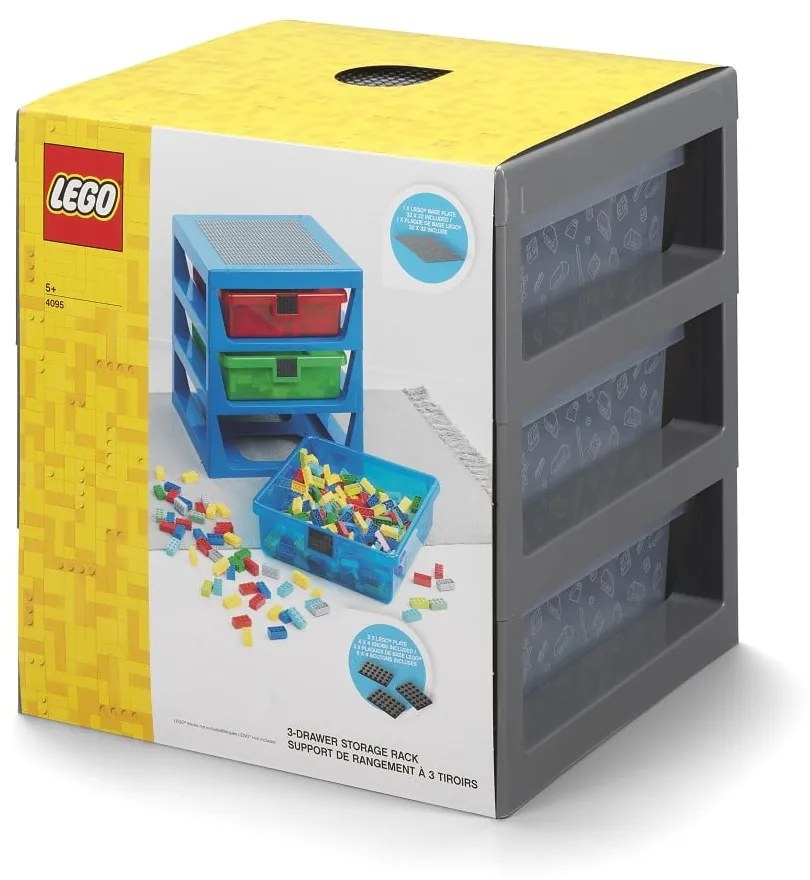 Organizzatore grigio con 3 cassetti Storage - LEGO®