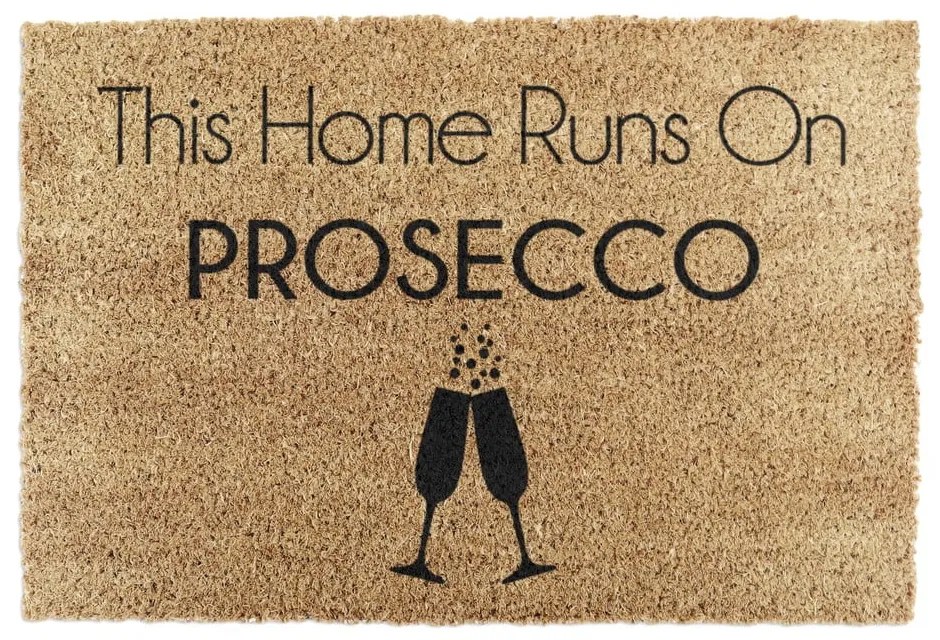 Zerbino in cocco 40x60 cm This Home Runs On Prosecco - Artsy Doormats