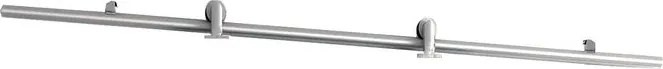 Binario per porta scorrevole da parete Ermes Legno, in alluminio grigio argento anodizzato per anta in legno, L 200 x H 11 cm