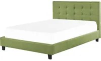 Letto ad acqua in poliestere verde 160 x 200 cm testiera imbottita camera da letto stile moderno