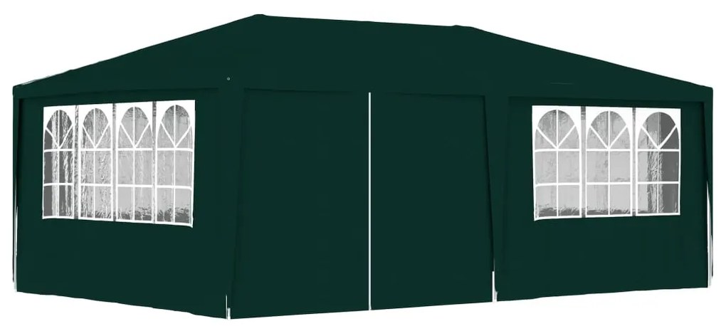 Gazebo Professionale con Pareti 4x6 m Verde 90 g/m²