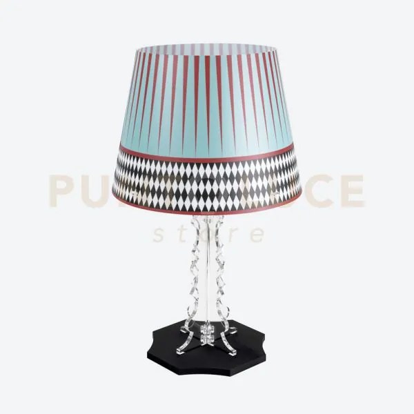 Lampada da tavolo grande brighella 1 luce attacco e27 disegno foulard