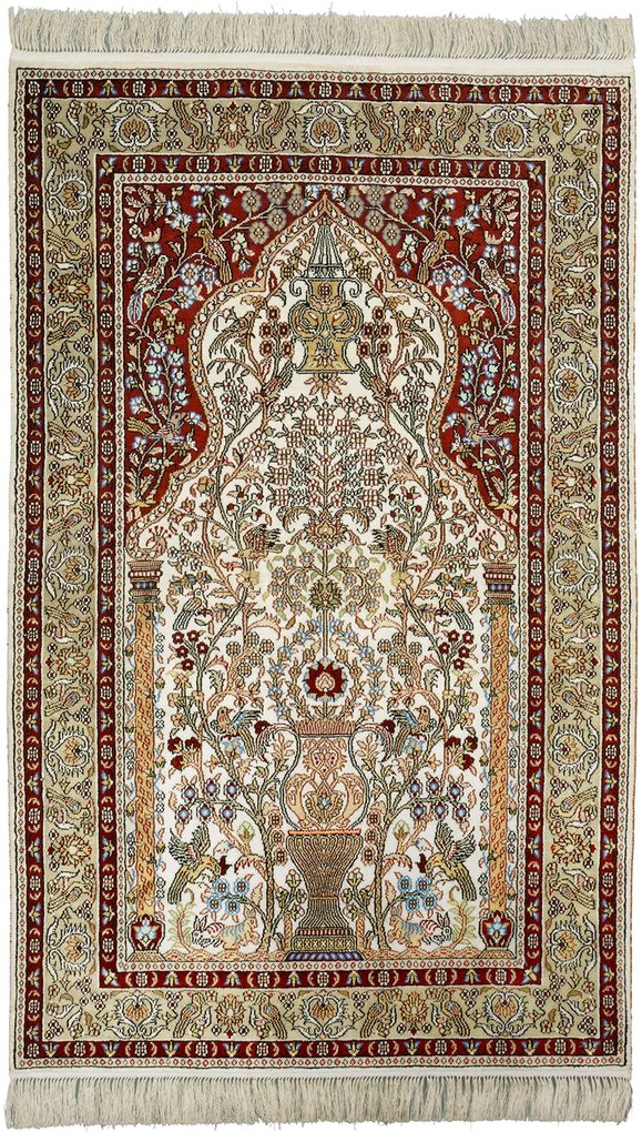 Hereke Tappeto orientale 150 x 90 Beige (Cina) Annodato A Mano