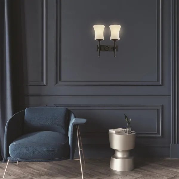 Searchlight 0812-2BK - CARTWHEEL Applique 2xE27/60W/230V