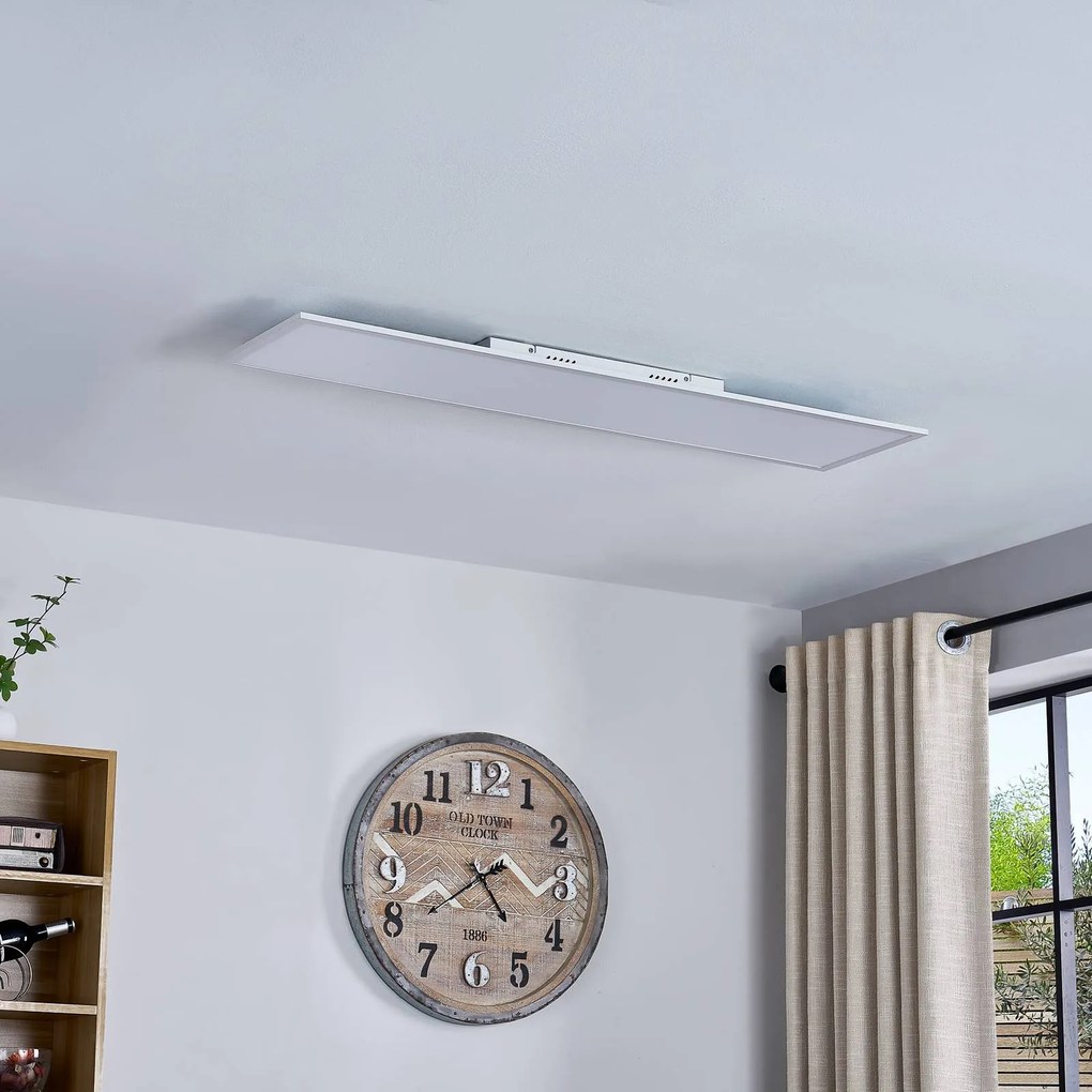 Pannello LED Lamin Lindby, dimmerabile, Bianco / Opale, Soggiorno / Sala da pranzo, Moderno, Plafoniera LED