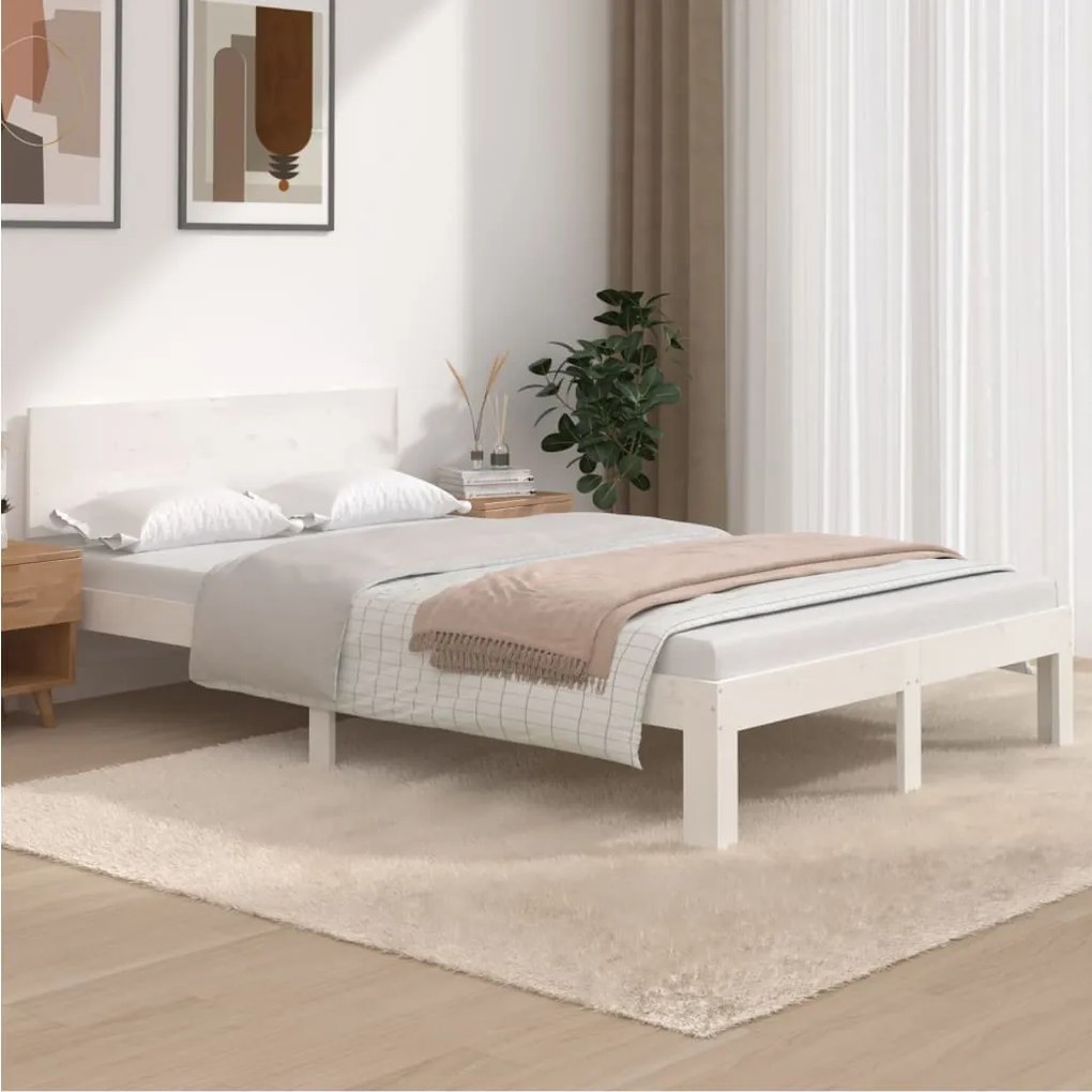 Giroletto Bianco İn Legno Massello Di Pino 120x200 Cm /