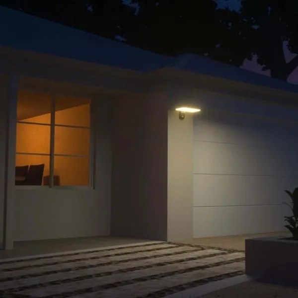 Lampada solare da parete LED con sensore 15W 3,2V 4000K/6000K IP65 nera