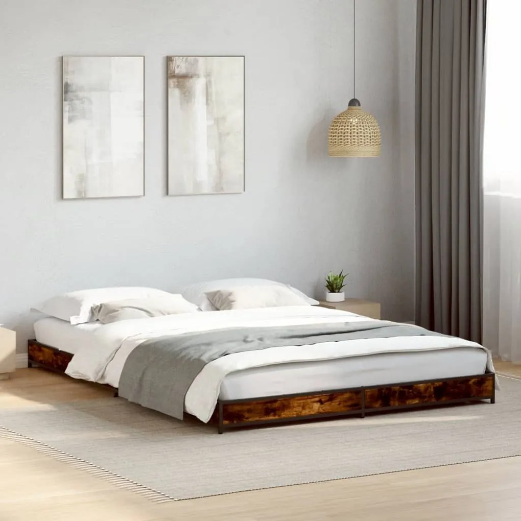 Giroletto rovere fumo 120x190 cm in legno multistrato metallo