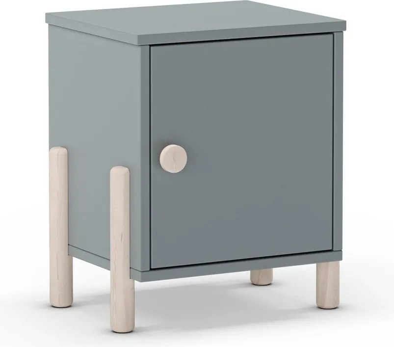 Comodino per bambini verde polveroso in pino massiccio Enola – Marckeric