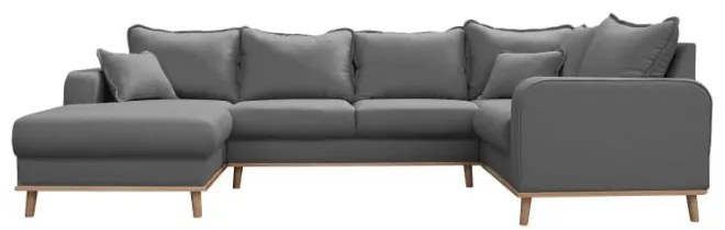 Divano angolare grigio (angolo sinistro) Beata - Ropez