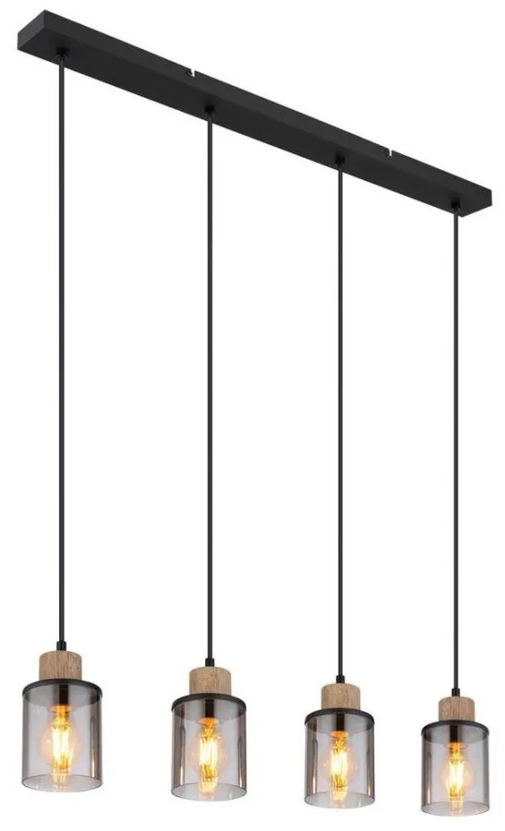 Globo 15707-4H - Lampadario a sospensione con filo REID 4xE27/15W/230V