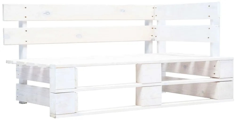 Set divani in pallet con cuscini 6 pz in pino impregnato bianco