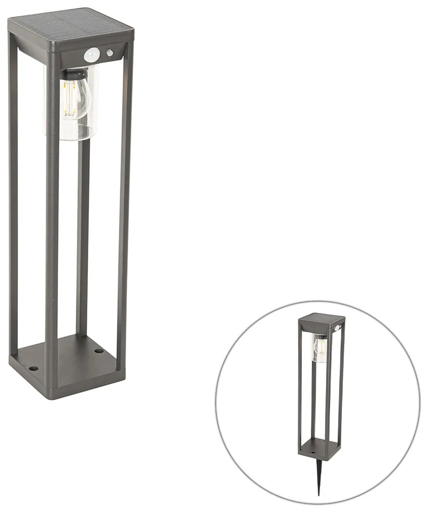 Lampada da terra per esterni grigio scuro 40 cm con LED e luce dimmerabile a energia solare - Sonne