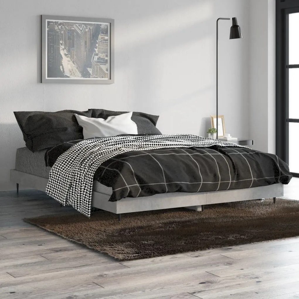 Giroletto grigio cemento 135x190 cm in legno multistrato