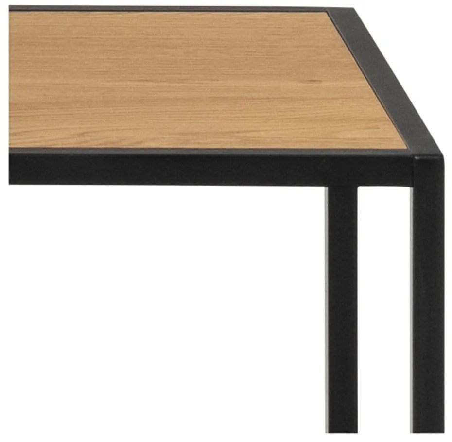 Libreria nera in rovere 135x150 cm Seaford - Actona