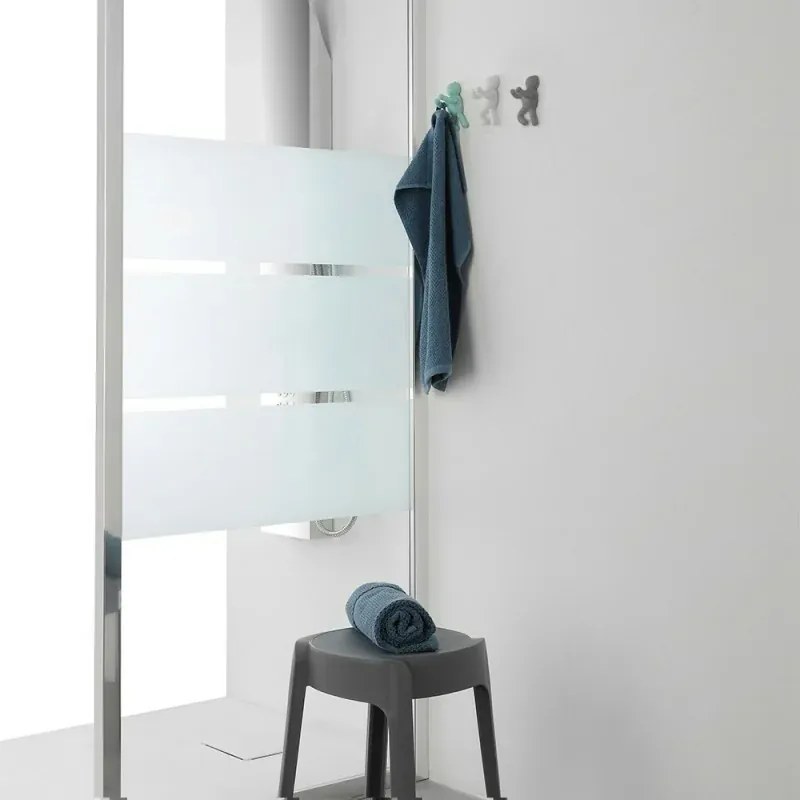 Set 3 appendini da muro bianco grigio e verde fissaggio con viti o adesivo Bruce