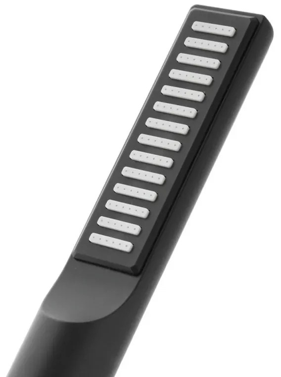 Doccetta monogetto da 23,5 cm nero opaco in ABS anticalcare Hidra
