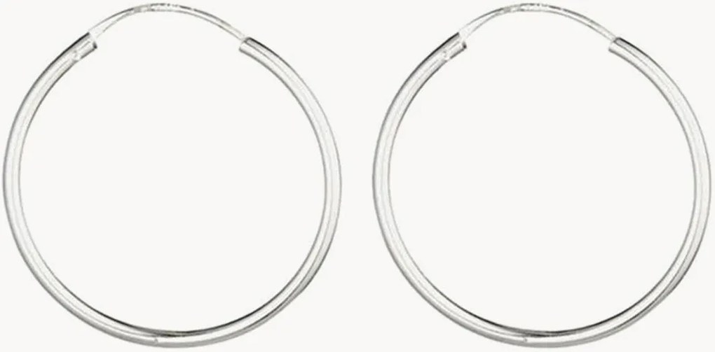 Orecchini a cerchio in oro bianco Sublime