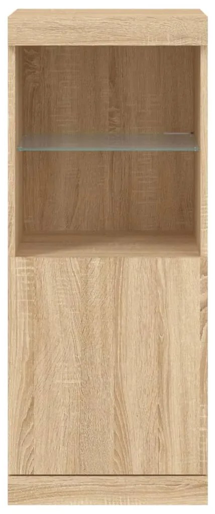 Credenza con Luci LED Rovere Sonoma 41x37x100 cm