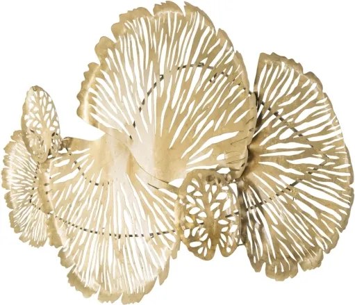 Pannello Decorativo In Ferro Iris Verticale 115x5x64 Cm Oro