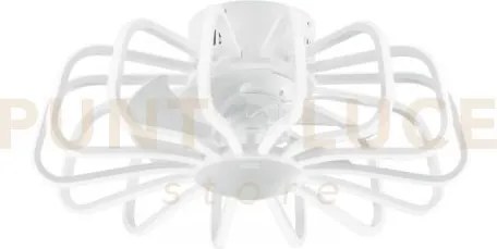 Plafoniera led ventilatore grecale bianco 80w 8470lm cct dimmerabil...