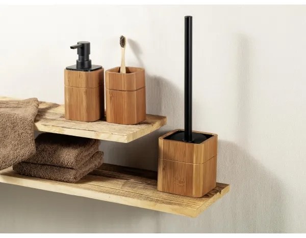 WENKO 26101100 - Portaspazzolini SERRO 7,5x11 cm marrone