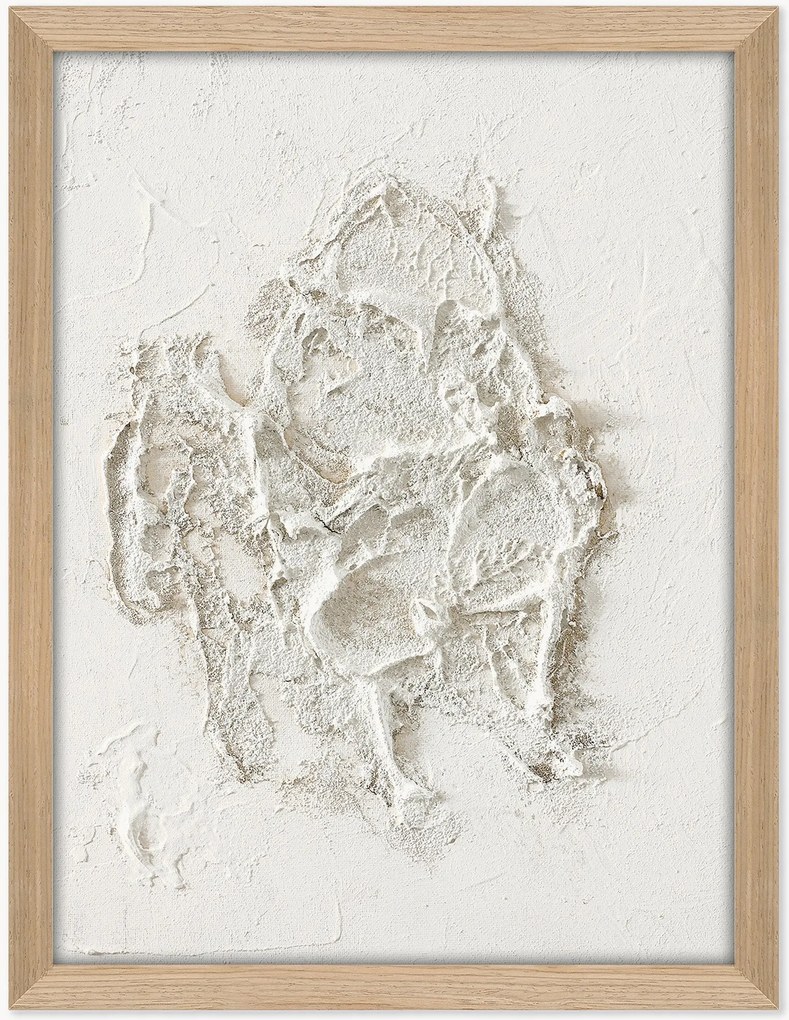 Quadro su tela incorniciato dipinto a mano White Beach