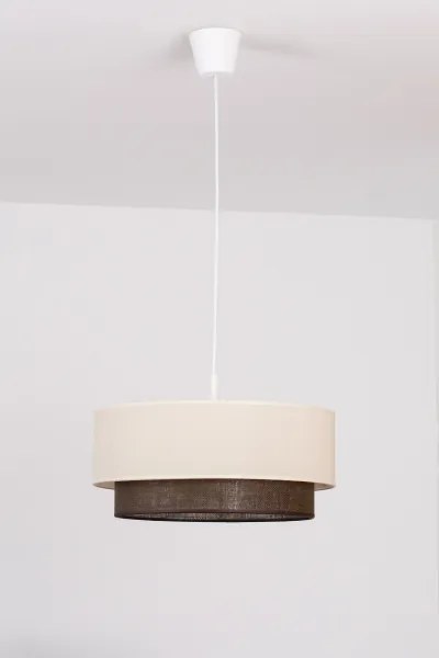 Brilagi - Lampadario LED a sospensione con cavo BOHO STYLE 1xE27/15W/230V Ø 40 cm crema/marrone
