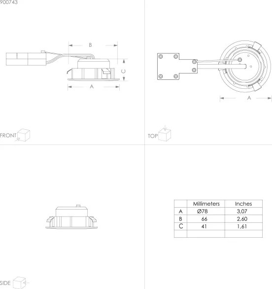 Eglo 900743 - Luce da bagno da incasso LED PINEDA LED/4,9W/230V IP44