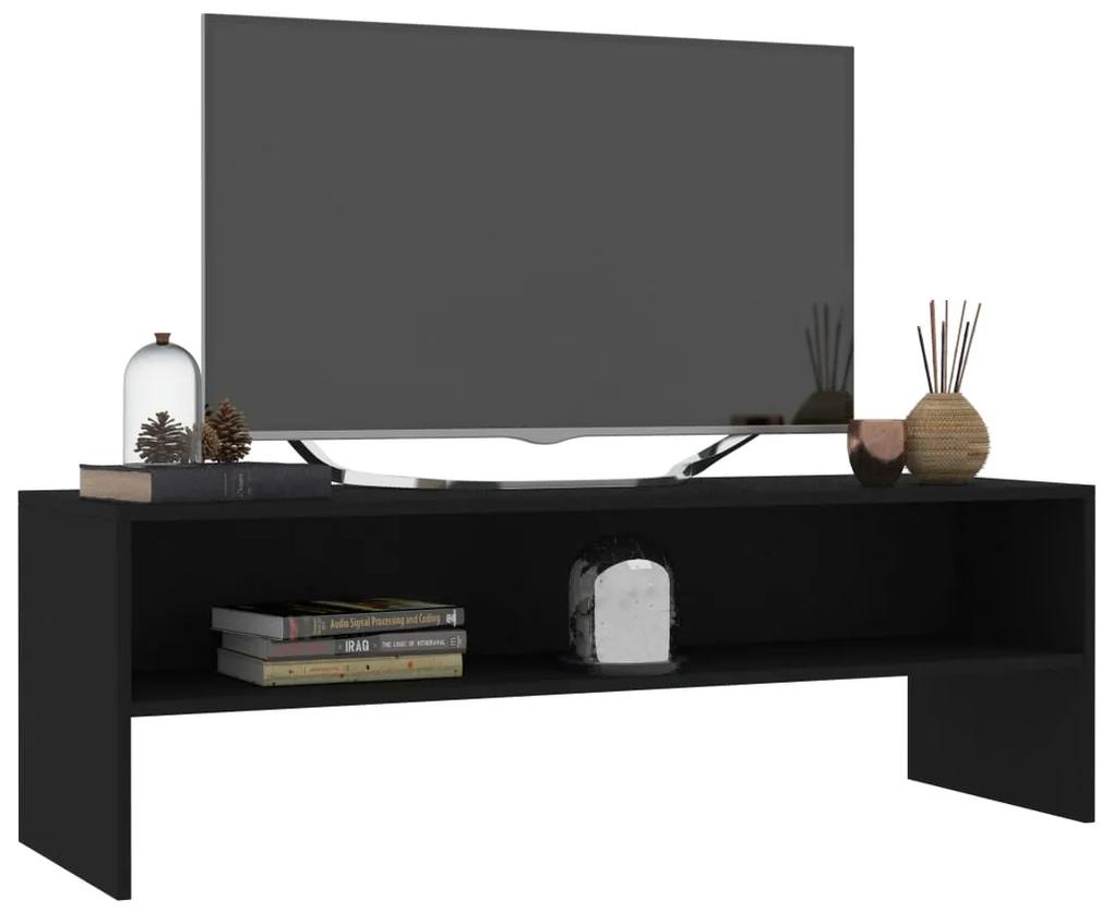 Mobile porta tv nero 120x40x40 cm in legno multistrato