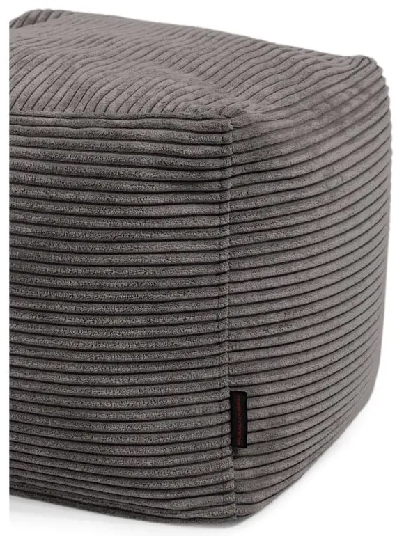 Puof a sacco verde con rivestimento in velluto a coste Up! MooG – SLOWDOWN