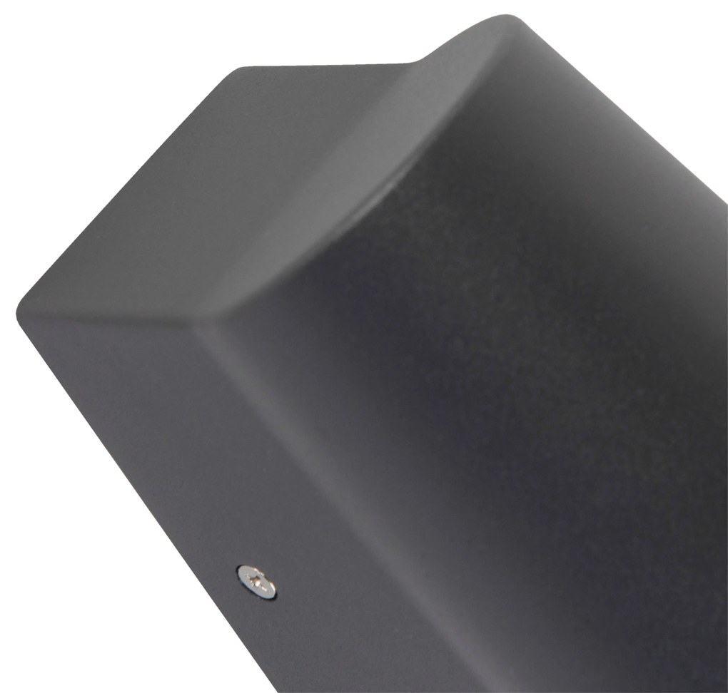 Lampada da parete moderna per esterni antracite con LED - Uma