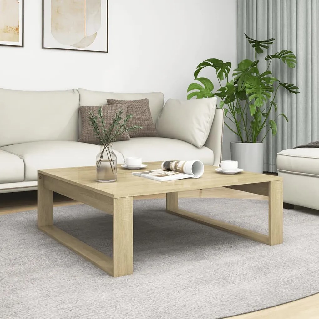Tavolino Salotto Rovere Sonoma 100x100x35cm Truciolato /