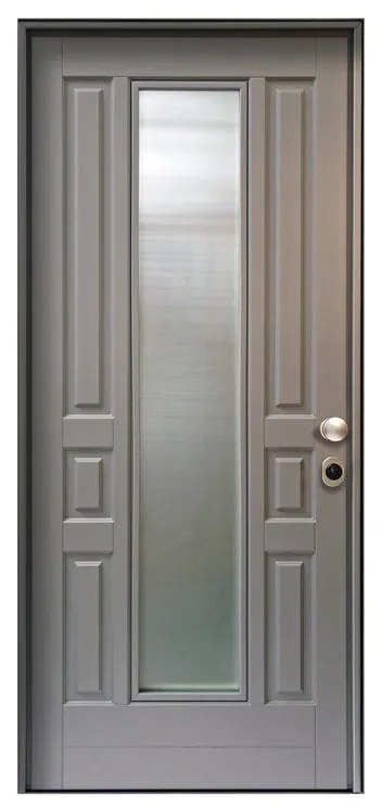 Porta blindata MASTER Look L 90 x H 210 cm grigio/bianco apertura sinistra